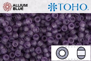 TOHO Round Seed Beads (RR15-19F) 15/0 Round Small - Transparent-Frosted Sugar Plum - Click Image to Close