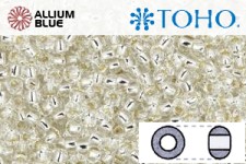TOHO Round Seed Beads (RR6-23) 6/0 Round Large - Silver-Lined Aquamarine