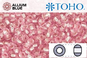 TOHO Round Seed Beads (RR11-2215) 11/0 Round - Light Pink Silver Lined - 關閉視窗 >> 可點擊圖片