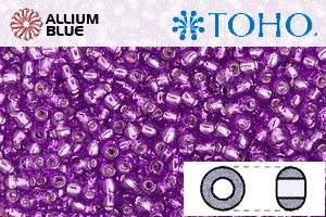 TOHO Round Seed Beads (RR6-2219) 6/0 Round Large - Silver-Lined Lt Grape - 关闭视窗 >> 可点击图片