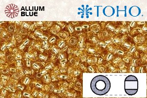 TOHO Round Seed Beads (RR15-22B) 15/0 Round Small - Silver-Lined Med Topaz - 关闭视窗 >> 可点击图片