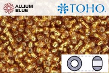 TOHO Round Seed Beads (RR6-22A) 6/0 Round Large - Pale Topaz Silver Lined
