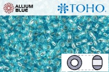 TOHO Round Seed Beads (RR6-22) 6/0 Round Large - Silver-Lined Lt Topaz