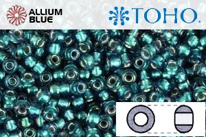 TOHO Round Seed Beads (RR8-274) 8/0 Round Medium - Inside-Color Rainbow Crystal/Green Teal-Lined - 關閉視窗 >> 可點擊圖片