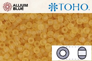 TOHO Round Seed Beads (RR3-2F) 3/0 Round Extra Large - Transparent-Frosted Lt Topaz - Haga Click en la Imagen para Cerrar