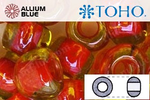 TOHO Round Seed Beads (RR8-303) 8/0 Round Medium - Inside-Color Jonquil/Hyacinth-Lined - Click Image to Close