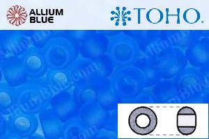TOHO Round Seed Beads (RR8-3CF) 8/0 Round Medium - Transparent-Frosted Dk Aquamarine - 關閉視窗 >> 可點擊圖片