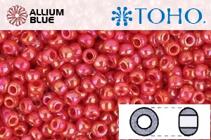 TOHO Round Seed Beads (RR3-405) 3/0 Round Extra Large - Opaque-Rainbow Cherry - 關閉視窗 >> 可點擊圖片