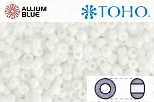TOHO Round Seed Beads (RR15-41) 15/0 Round Small - Opaque White - 关闭视窗 >> 可点击图片