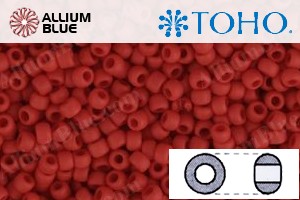 TOHO Round Seed Beads (RR15-45F) 15/0 Round Small - Opaque-Frosted Pepper Red - 關閉視窗 >> 可點擊圖片