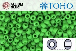 TOHO Round Seed Beads (RR8-47F) 8/0 Round Medium - Opaque-Frosted Mint Green - 关闭视窗 >> 可点击图片