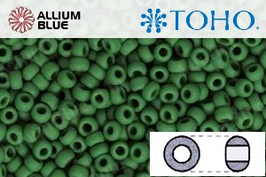 TOHO Round Seed Beads (RR11-47HF) 11/0 Round - Opaque-Frosted Pine Green - 關閉視窗 >> 可點擊圖片