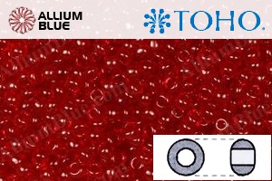 TOHO Round Seed Beads (RR15-5C) 15/0 Round Small - Transparent Ruby - Haga Click en la Imagen para Cerrar