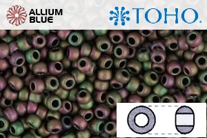 TOHO Round Seed Beads (RR8-709) 8/0 Round Medium - Matte-Color Iris - Violet - 關閉視窗 >> 可點擊圖片