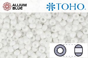 TOHO Round Seed Beads (RR15-761) 15/0 Round Small - Matte-Color Opaque-Rainbow White - 关闭视窗 >> 可点击图片