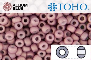 TOHO Round Seed Beads (RR3-766) 3/0 Round Extra Large - Opaque-Pastel-Frosted Lt Lilac - Haga Click en la Imagen para Cerrar