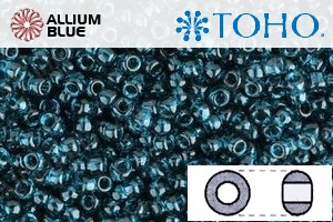 TOHO Round Seed Beads (RR8-7BD) 8/0 Round Medium - Transparent Capri Blue - Click Image to Close