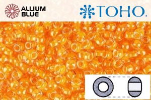 TOHO ラウンド Seed ビーズ (RR6-801) 6/0 ラウンド Large - Luminous Neon Tangerine