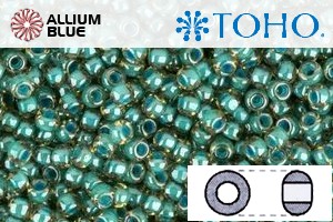 TOHO Round Seed Beads (RR11-953) 11/0 Round - Inside-Color Jonquil/Turquoise-Lined - 關閉視窗 >> 可點擊圖片