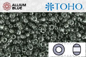 TOHO Round Seed Beads (RR15-9B) 15/0 Round Small - Transparent Gray - Click Image to Close