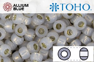 TOHO Round Seed Beads (RR3-PF2101) 3/0 Round Extra Large - PermaFinish - Silver-Lined Milky Cloud - 关闭视窗 >> 可点击图片