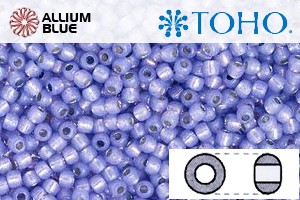 TOHO Round Seed Beads (RR11-PF2123) 11/0 Round - PermaFinish - Silver-Lined Milky Sapphire - 关闭视窗 >> 可点击图片