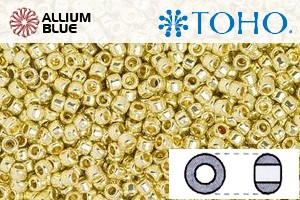 TOHO Round Seed Beads (RR15-PF559) 15/0 Round Small - PermaFinish - Galvanized Yellow Gold - 關閉視窗 >> 可點擊圖片