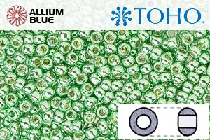 TOHO ラウンド Seed ビーズ (RR3-PF570) 3/0 ラウンド Extra Large - PermaFinish - Galvanized Mint Green - ウインドウを閉じる