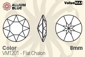 VALUEMAX CRYSTAL Flat Chaton 8mm Jet