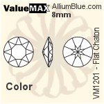 ValueMAX Flat Chaton (VM1201) 8mm - Color