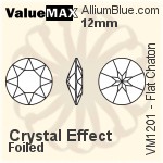 ValueMAX Flat Chaton (VM1201) 16mm - Clear Crystal With Foiling