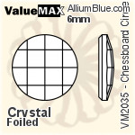 ValueMAX Chessboard Circle Flat Back (VM2035) 8mm - Clear Crystal With Foiling