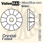ValueMAX Lochrose Sew-on Stone (VM3100) 10mm - Clear Crystal With Foiling