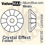 ValueMAX Lochrose Sew-on Stone (VM3100) 8mm - Crystal Effect With Foiling