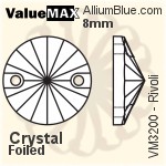 ValueMAX Rivoli Sew-on Stone (VM3200) 14mm - Clear Crystal With Foiling