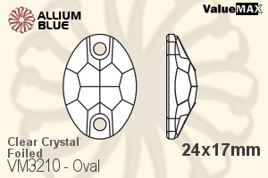 ValueMAX Oval Sew-on Stone (VM3210) 24x17mm - Clear Crystal With Foiling - 关闭视窗 >> 可点击图片
