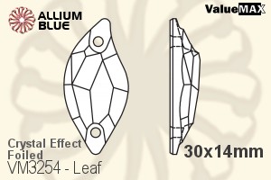 ValueMAX Leaf Sew-on Stone (VM3254) 30x11mm - Crystal Effect With Foiling - 关闭视窗 >> 可点击图片