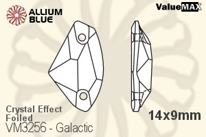 バリューマックス Galactic ソーオンストーン (VM3256) 14x9mm - クリスタル エフェクト 裏面フォイル