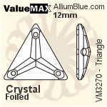 ValueMAX Triangle Sew-on Stone (VM3270) 22mm - Crystal Effect With Foiling