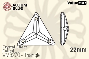 バリューマックス Triangle ソーオンストーン (VM3270) 22mm - クリスタル エフェクト 裏面フォイル - ウインドウを閉じる
