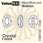 ValueMAX Oval Fancy Stone (VM4100) 10x8mm - Color Unfoiled