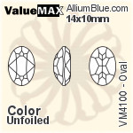 バリューマックス Oval ファンシーストーン (VM4100) 10x8mm - カラー Mix