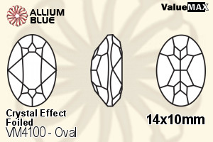 ValueMAX Oval Fancy Stone (VM4100) 14x10mm - Crystal Effect With Foiling - Haga Click en la Imagen para Cerrar