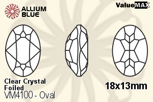 ValueMAX Oval Fancy Stone (VM4100) 18x13mm - Clear Crystal With Foiling - Click Image to Close