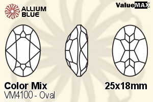 ValueMAX Oval Fancy Stone (VM4100) 25x18mm - Color Mix