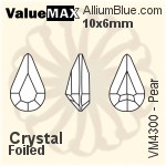 ValueMAX Pear Fancy Stone (VM4300) 13x7.8mm - Color Unfoiled