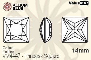 VALUEMAX CRYSTAL Princess Square Fancy Stone 14mm Burgundy F