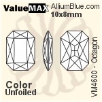 ValueMAX Octagon Fancy Stone (VM4600) 10x8mm - Color With Foiling