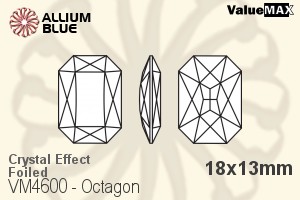 ValueMAX Octagon Fancy Stone (VM4600) 18x13mm - Crystal Effect With Foiling - Haga Click en la Imagen para Cerrar