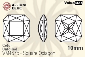 ValueMAX Square Octagon Fancy Stone (VM4675) 10mm - Color Unfoiled - 关闭视窗 >> 可点击图片
